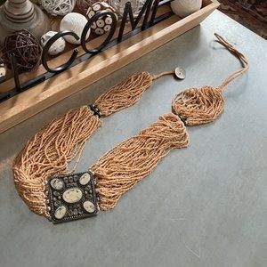 Authentic Indian Bead Metallic Wall Decor